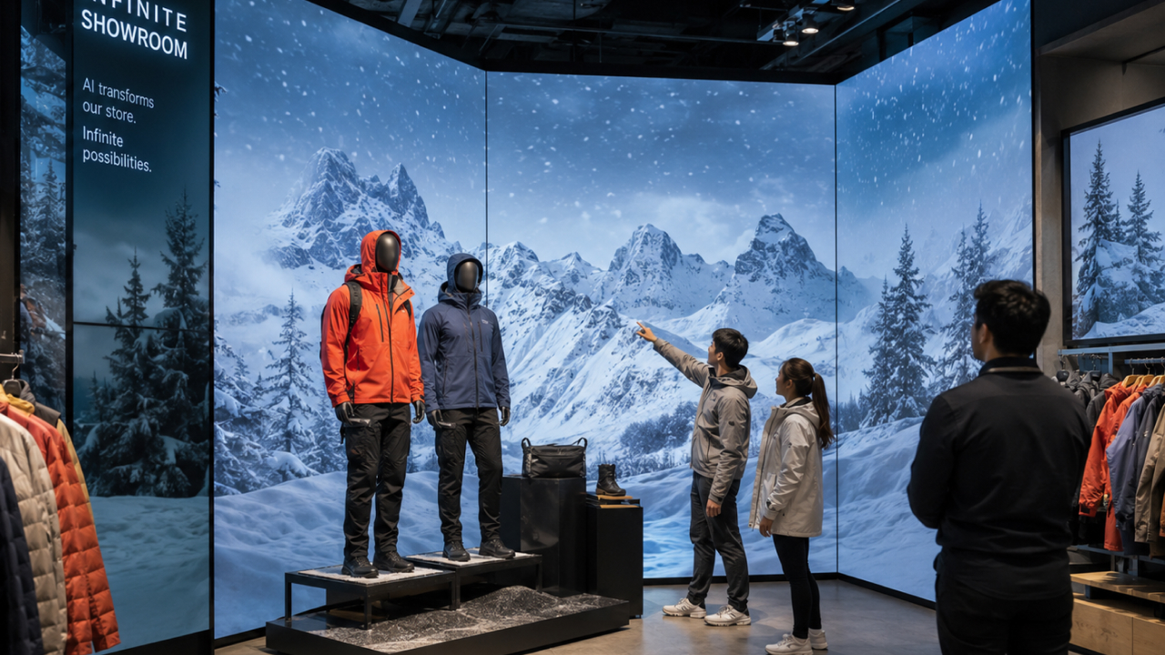 immersive ar vr retail showroom with responsive digital environment